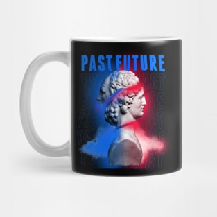 Janus Mythology Vaporwave Blue and Red Mug